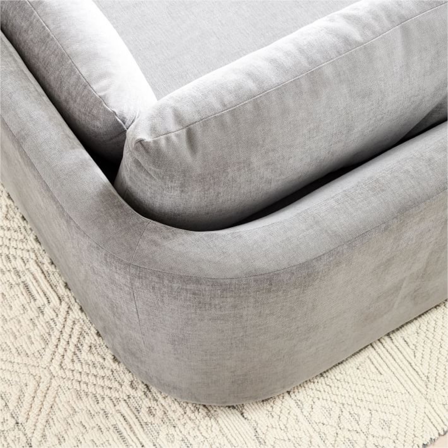 West Elm Gray Sectional Couch - photo 2