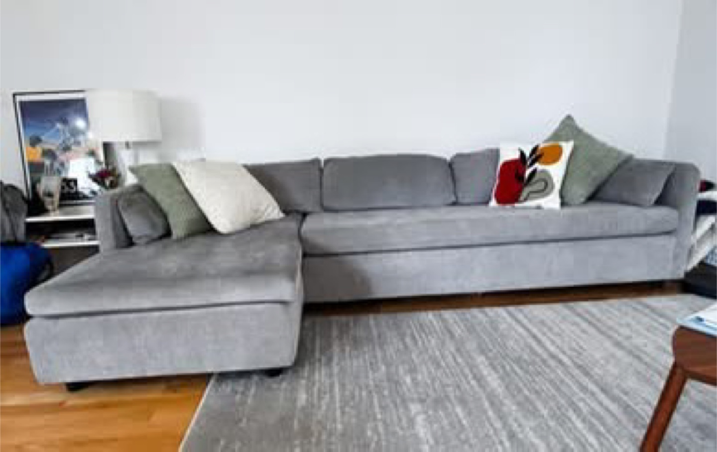 West Elm Gray Sectional Couch - photo 3