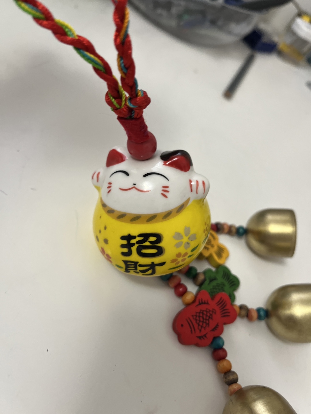 95% new🌈Maneki Neko Bell Decoration - photo 2