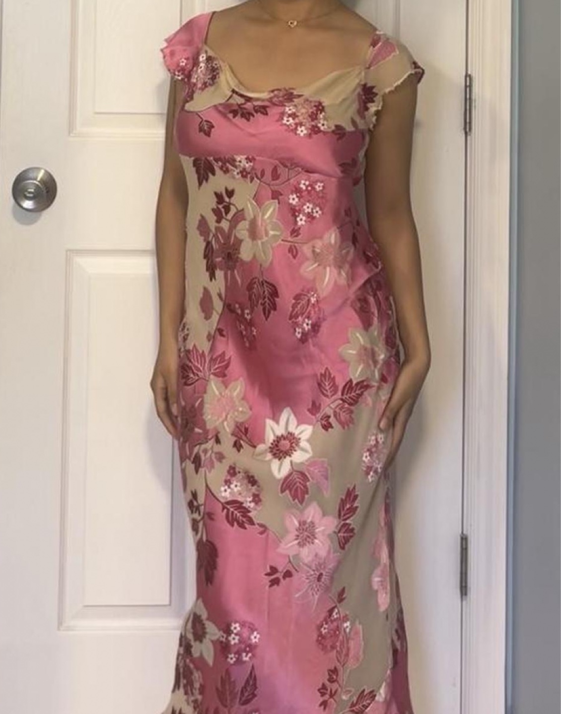 Pink and Cream Floral Maxi Dress 🌸 - photo 3