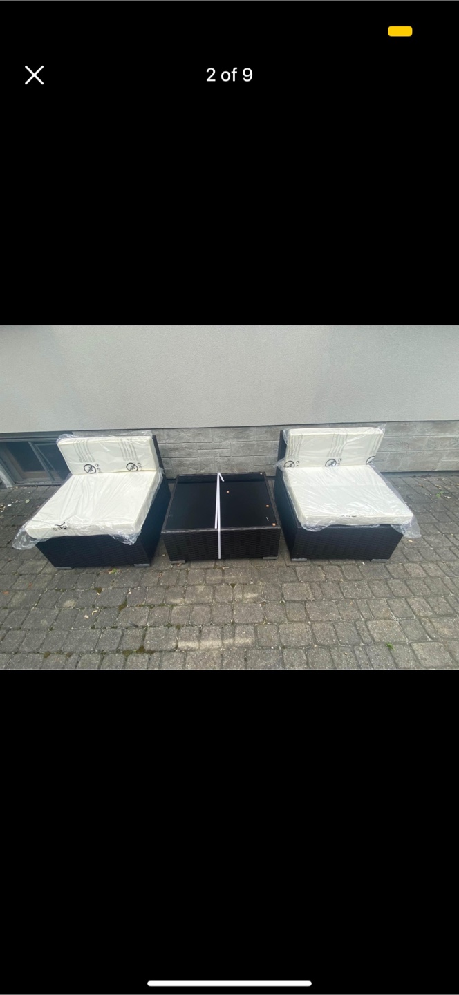 4-Piece Outdoor Patio Conversation Set with Cushions