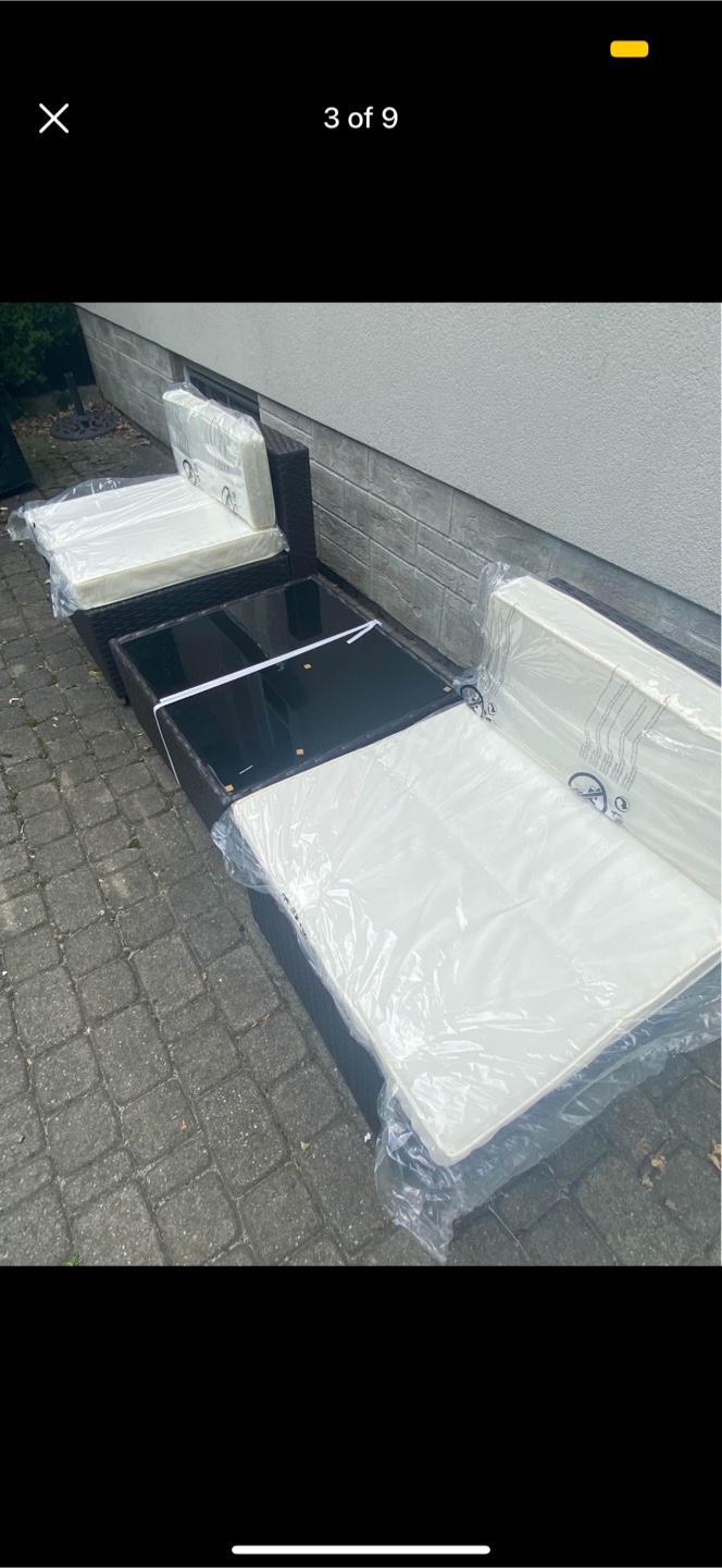 4-Piece Outdoor Patio Conversation Set with Cushions - photo 2
