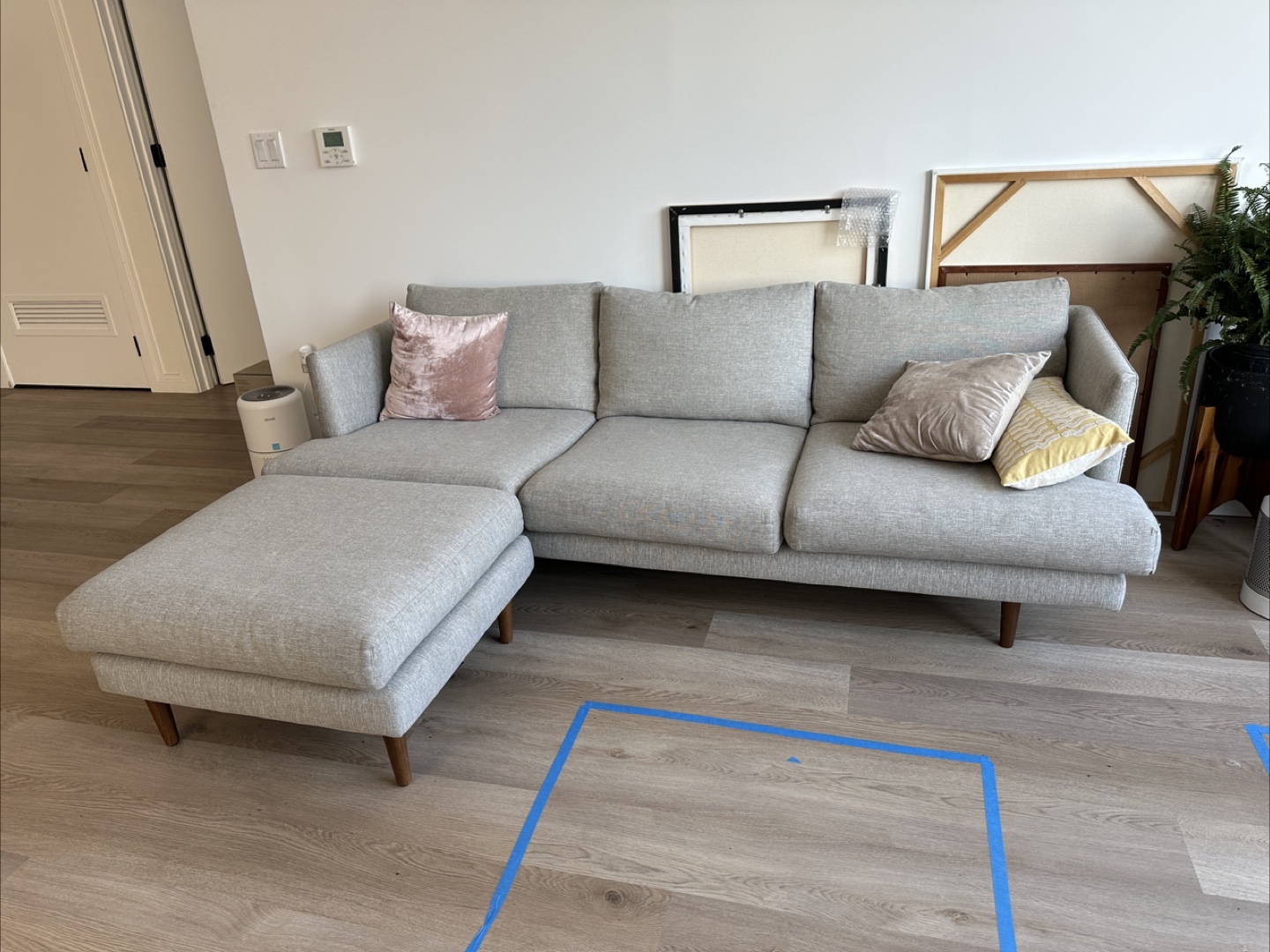 Article Burrard seasalt grey couch with ottoman - photo 3