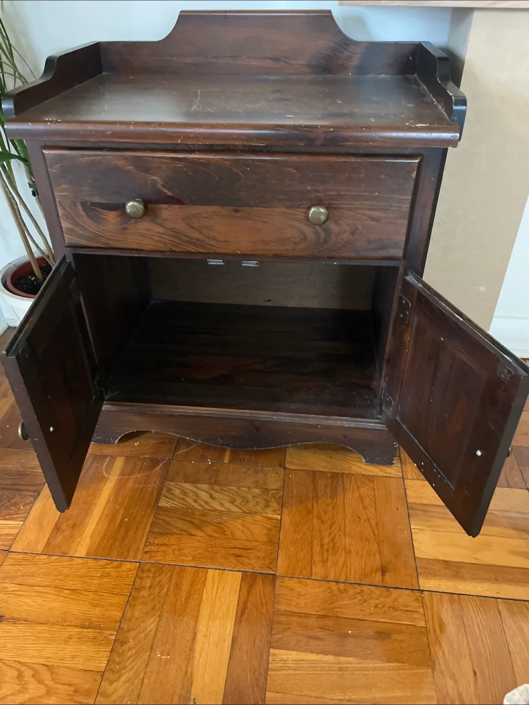 Dark brown wooden cabinet image indicator(4)