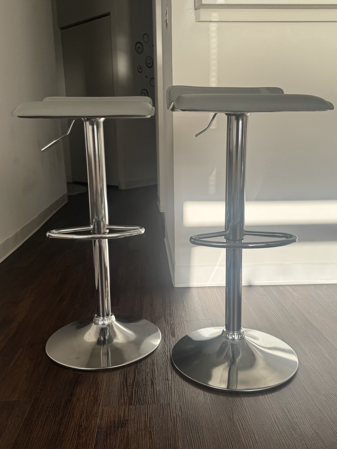 Pair of Modern Adjustable Bar Stools