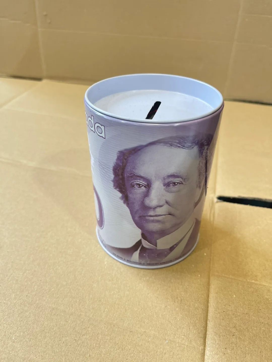 Canadian $10 Bill Design Metal Piggy Bank image indicator(3)