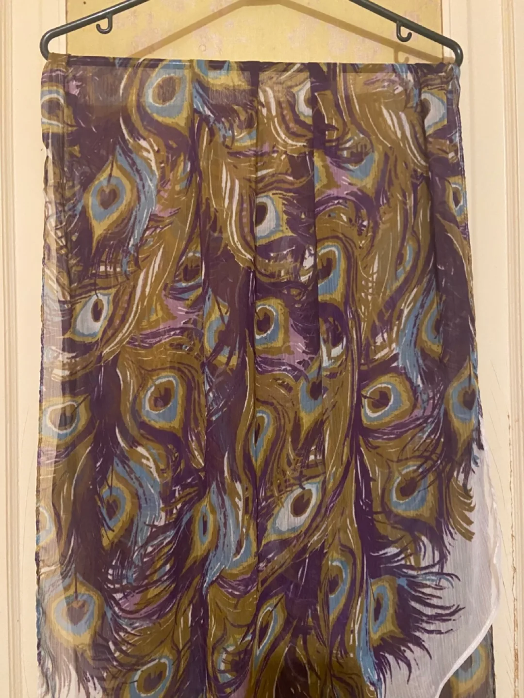 Peacock Feather Print Scarf image indicator(2)