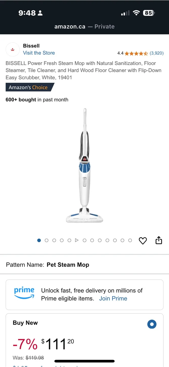 Bissell PowerFresh Pet Steam Mop image indicator(4)
