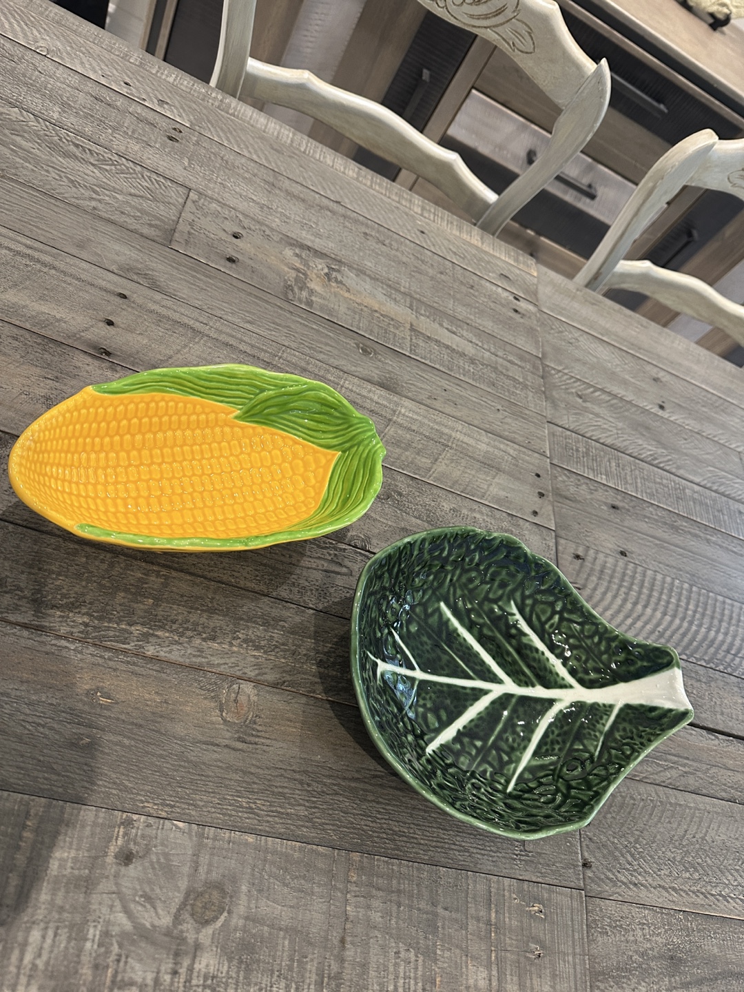 Vintage Corn and Cabbage Leaf Dishes - photo 3