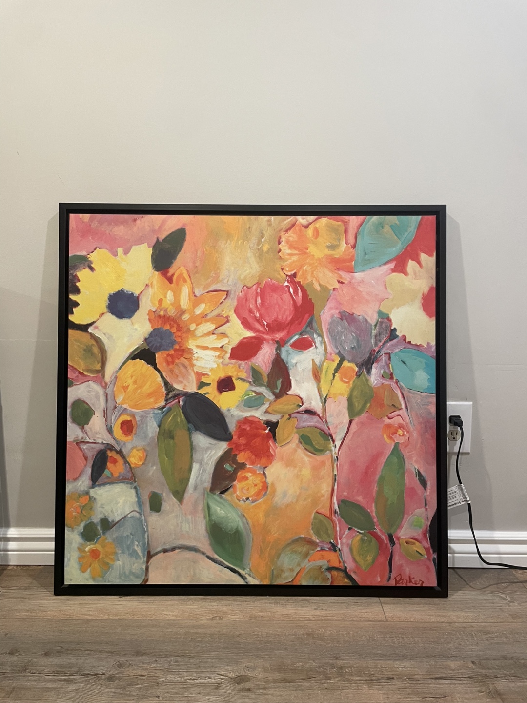 Large Colorful Floral Painting