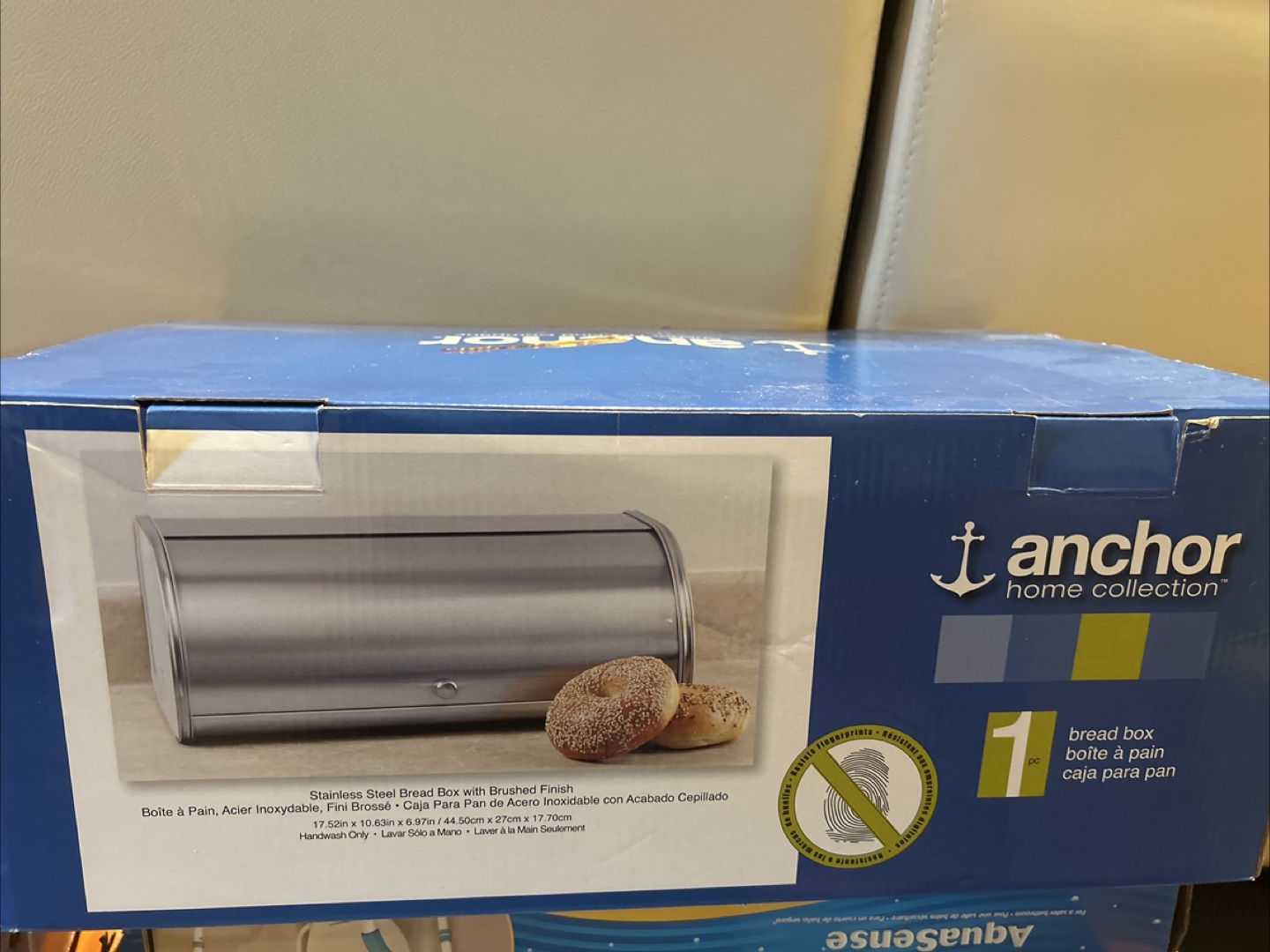 Brand new Anchor Home Collection Stainless Steel Bread Box