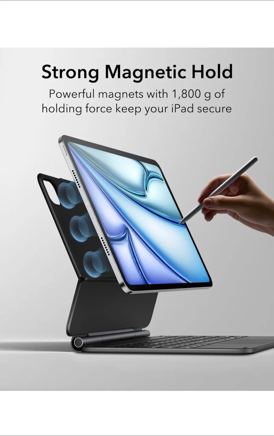 Black keyboard case for iPad image indicator(6)