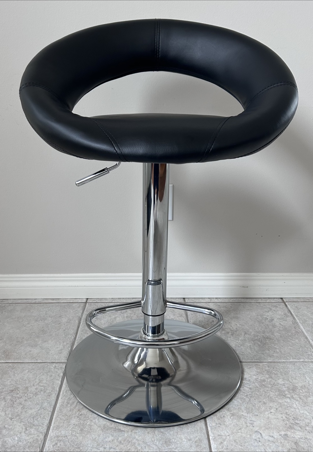 Set of 3 Black Adjustable Bar Stools - photo 5