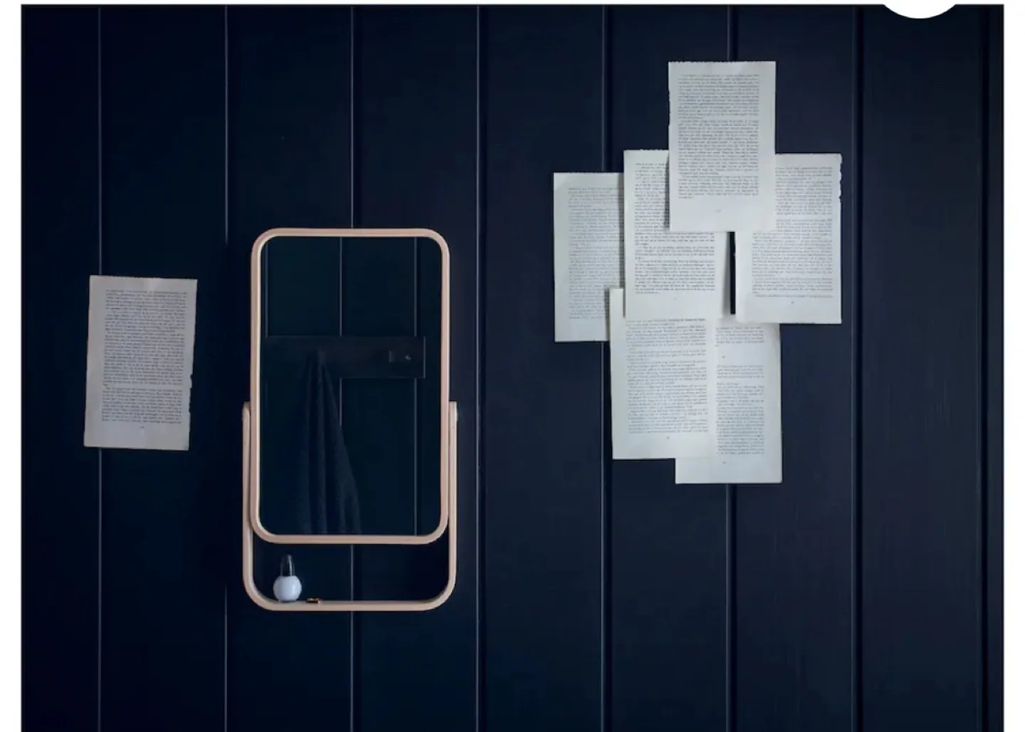 IKEA Ikornnes Ash Tabletop/Wall Mirror image indicator(3)