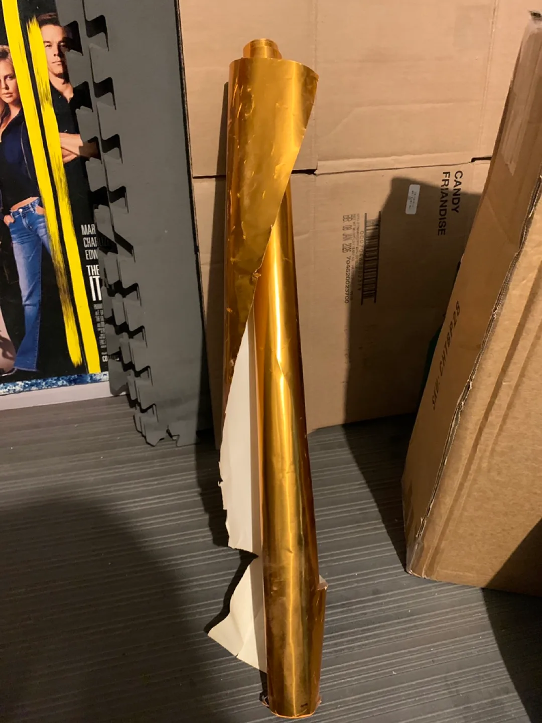 vintage Roll of Gold Wrapping Paper thumbnail