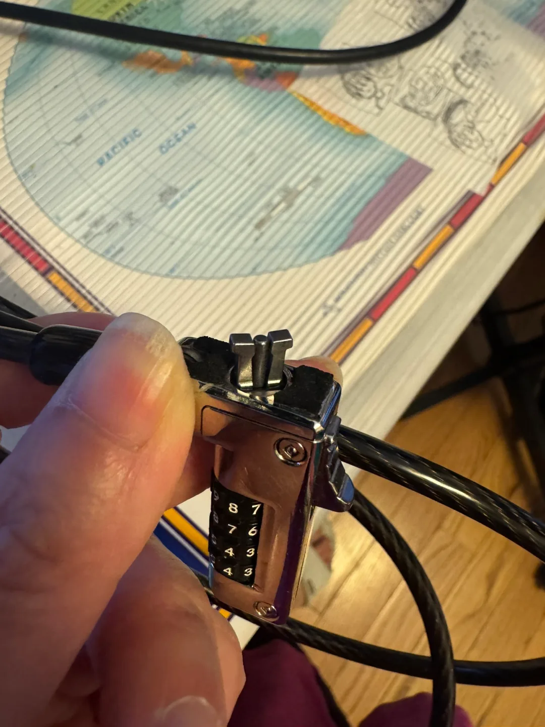 Laptop Lock Cable with Combination image indicator(2)