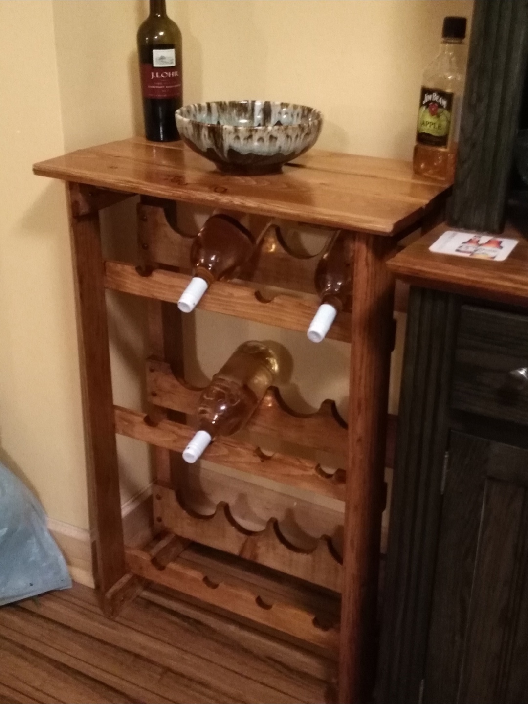 Rustic Wooden Wine Rack