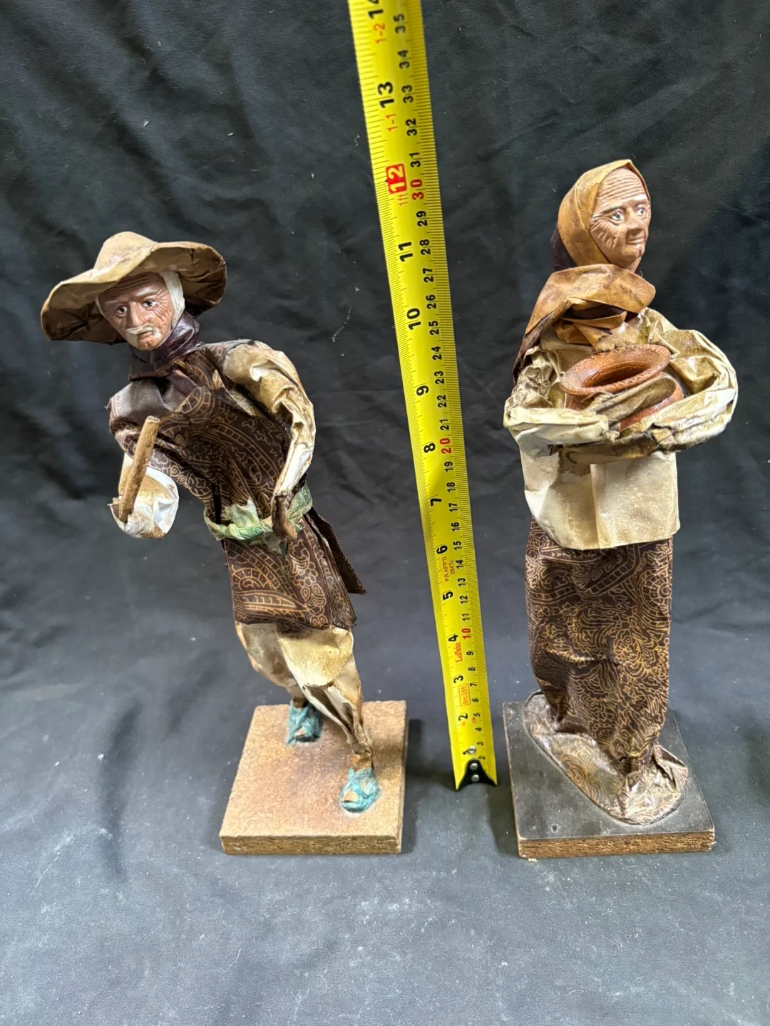 Vintage Papier-Mâché Figurines Set of Two image indicator(5)