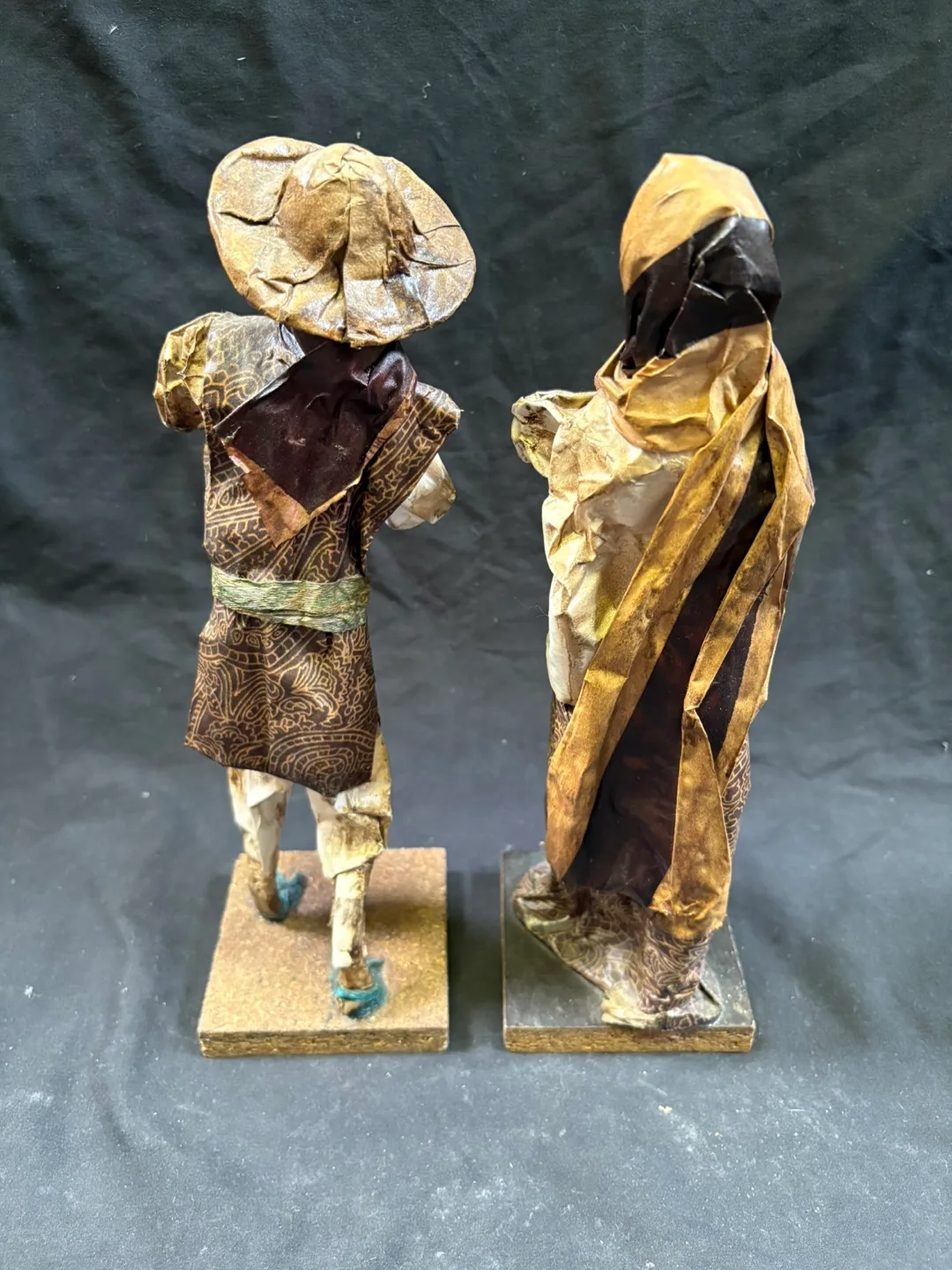 Vintage Papier-Mâché Figurines Set of Two image indicator(2)