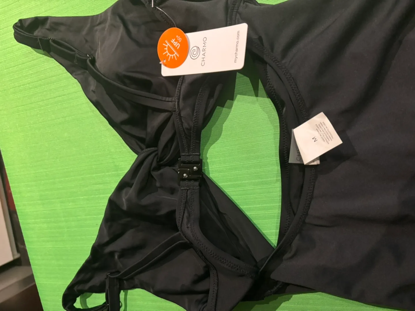 Charmo Women's One-Piece Swimsuit - Size Medium - Black thumbnail