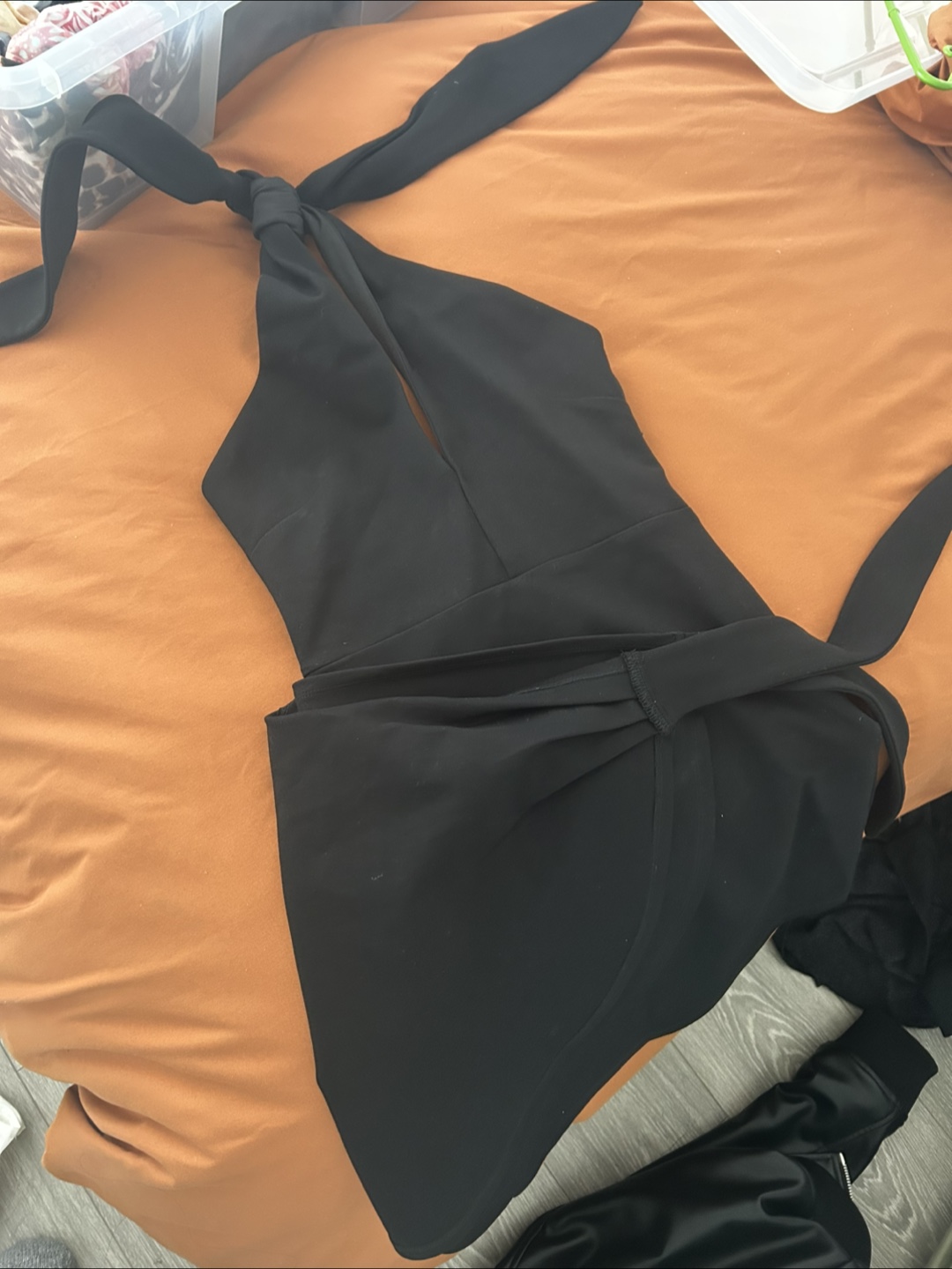 Lovers + Friends Black Halter Mini Dress XS
