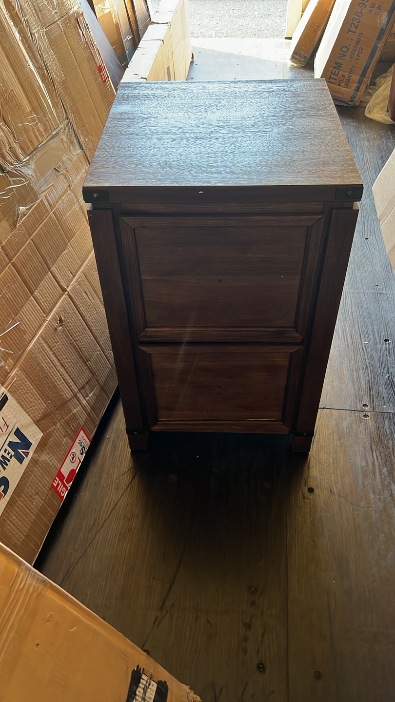 Two-Drawer Wooden Nightstand