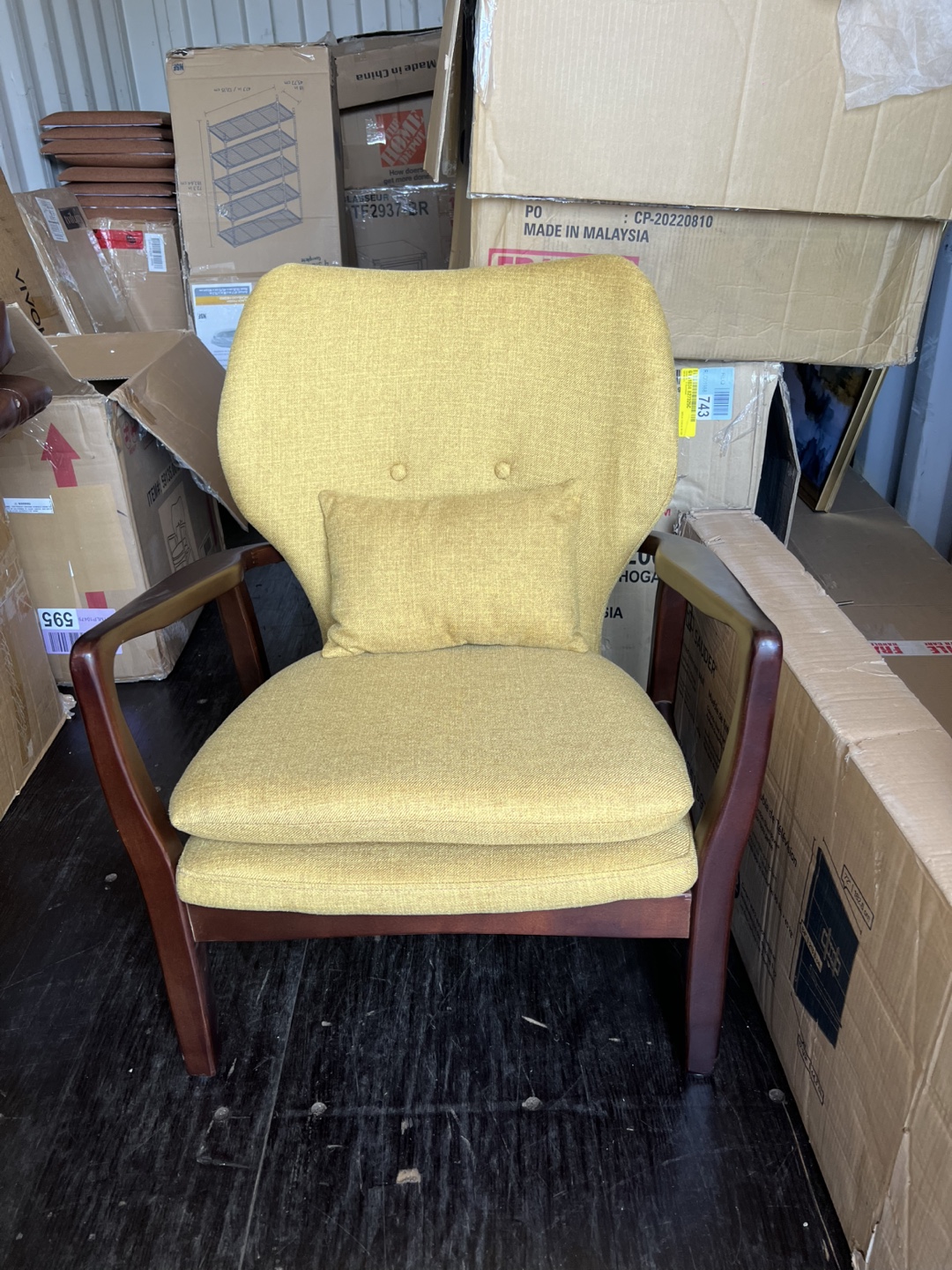 Union Rustic Accent Chair - Mustard Yellow - photo 5