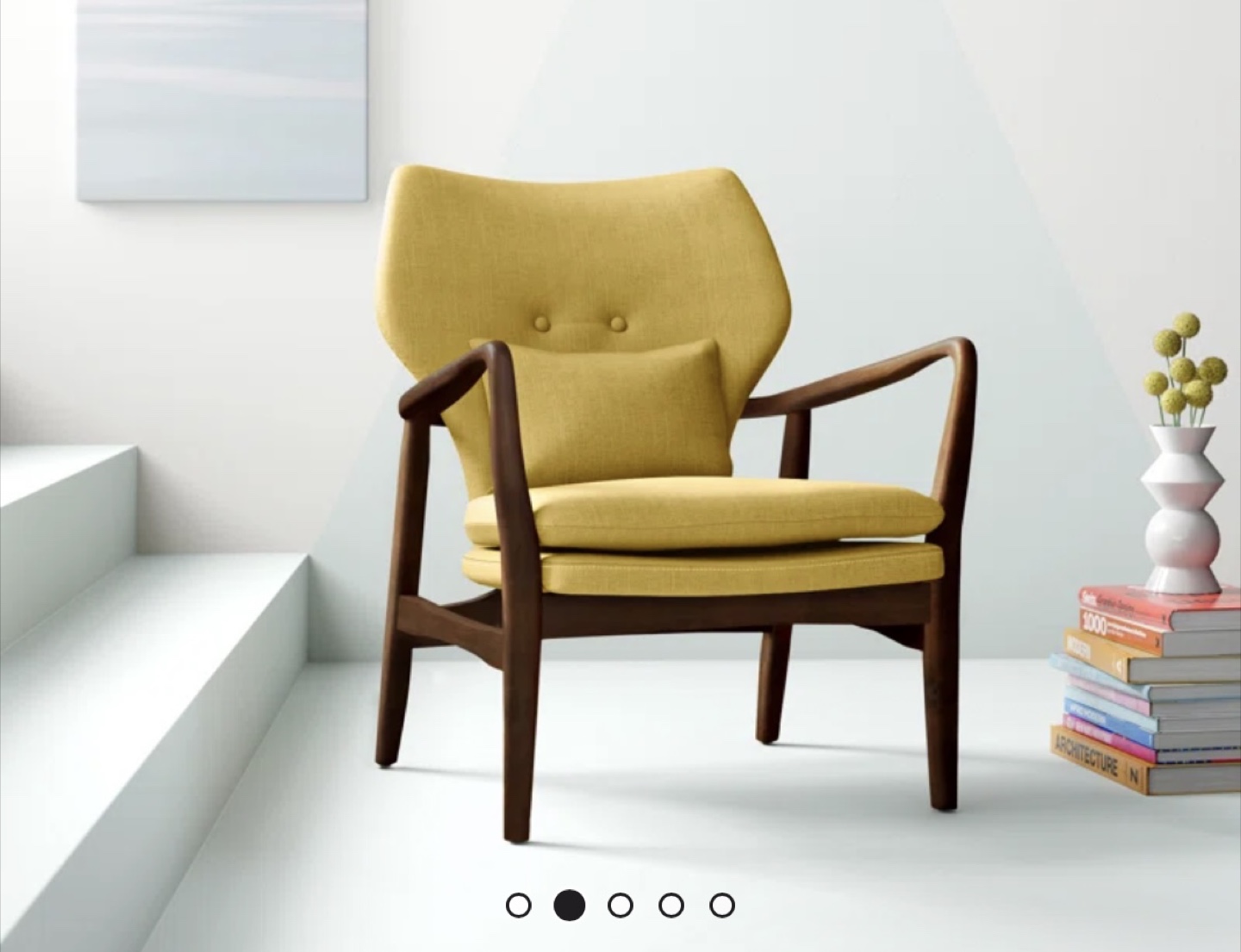 Union Rustic Accent Chair - Mustard Yellow