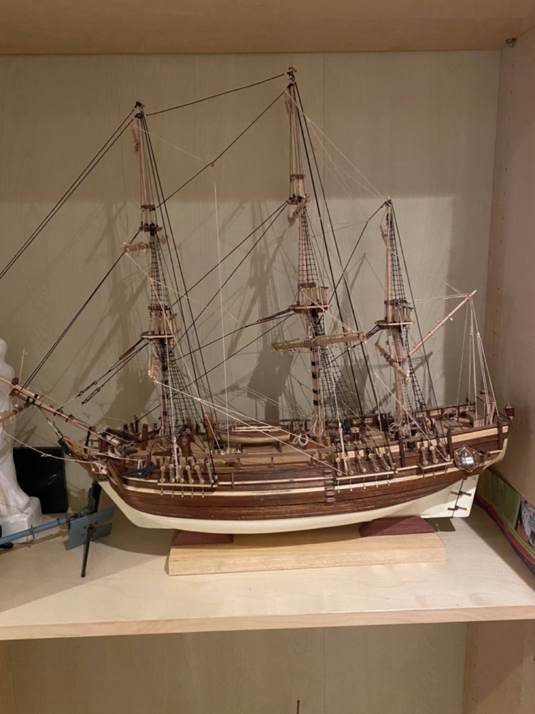 Detailed Wooden Ship Model