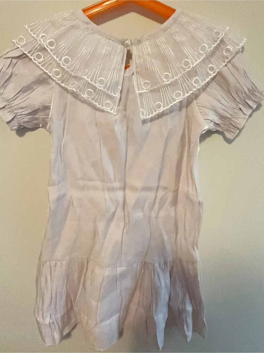 4-5T Girls' Pink Peter Pan Collar Dress image indicator(3)