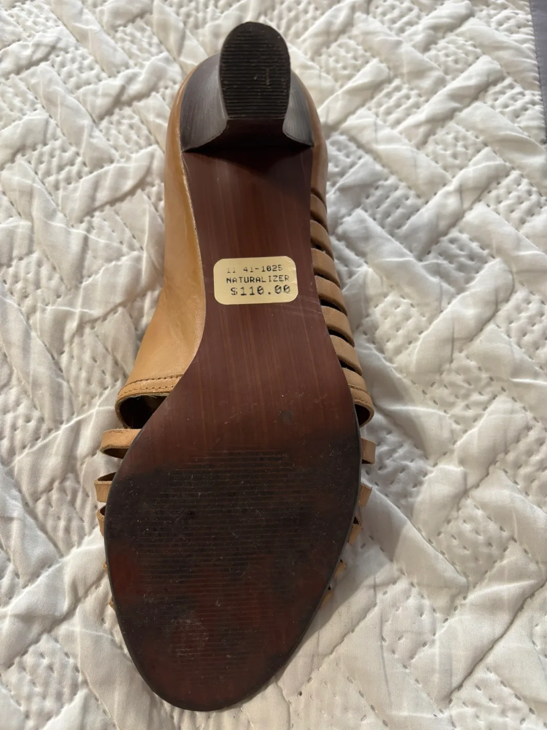 Naturalizer Tan Leather Woven Sandals image indicator(2)