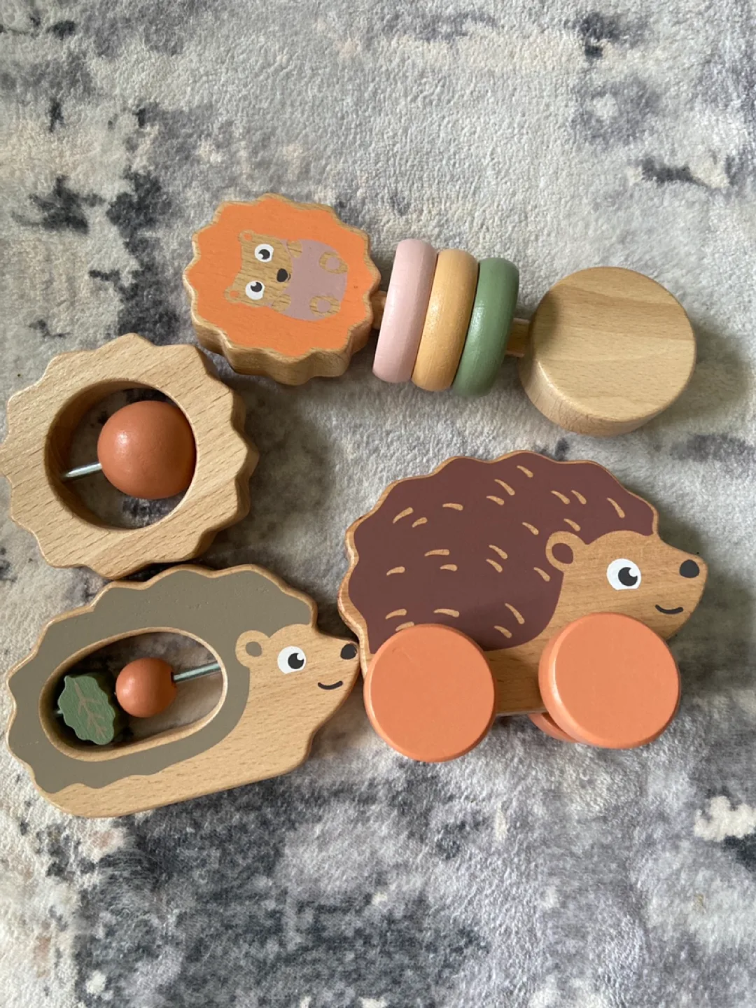Wooden Animal Baby Toys - Rattle & Pull-Along thumbnail