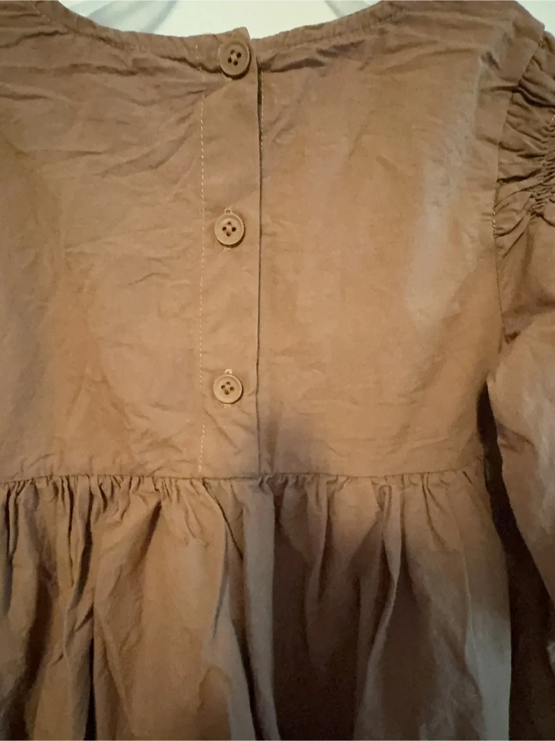 3T 100% cotton Brown Toddler Girl Dress image indicator(2)