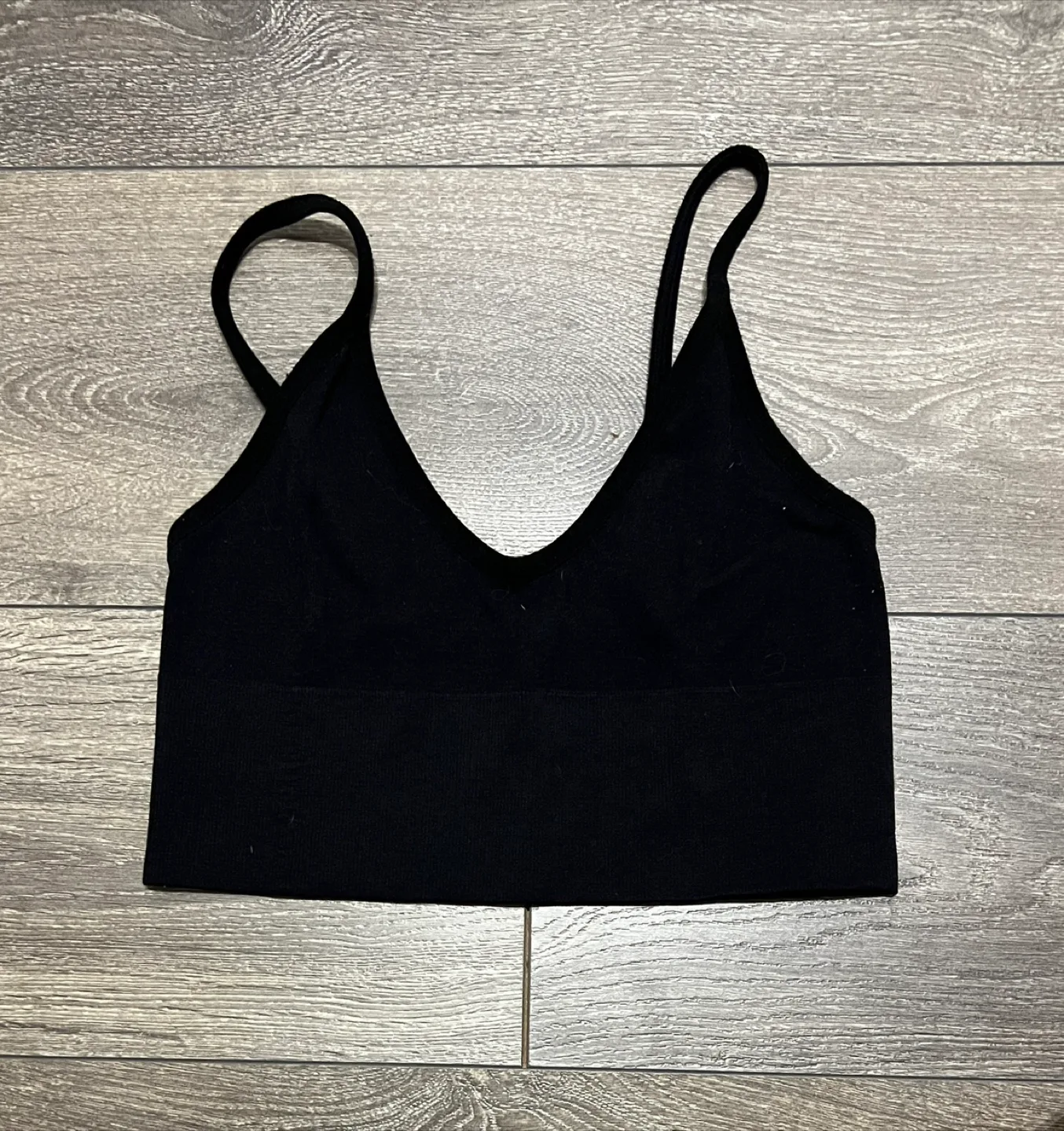 Black Seamless Bralette - Small thumbnail