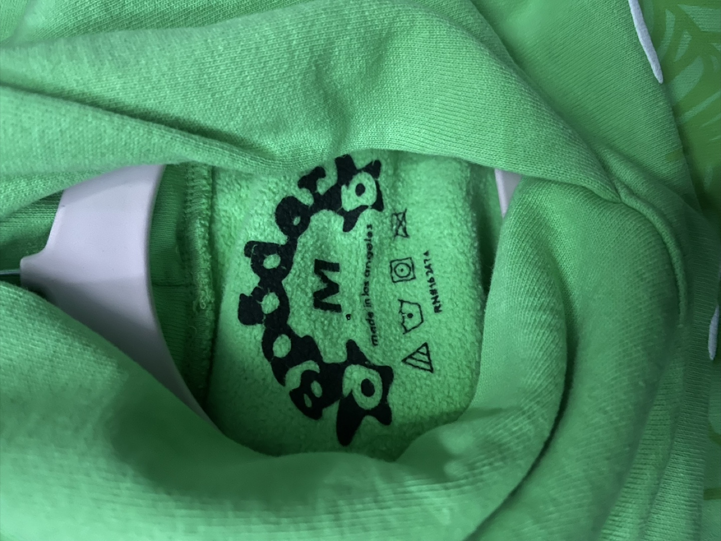 Spider Lime Green Hoodie - photo 3
