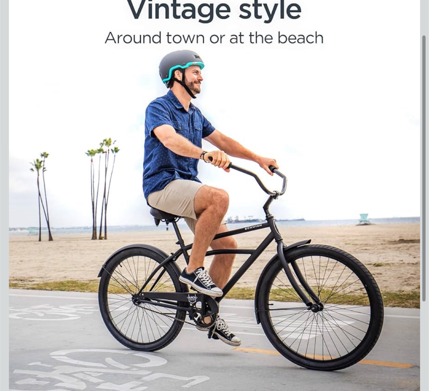 Schwinn Huron Cruiser Bike - Black - photo 3