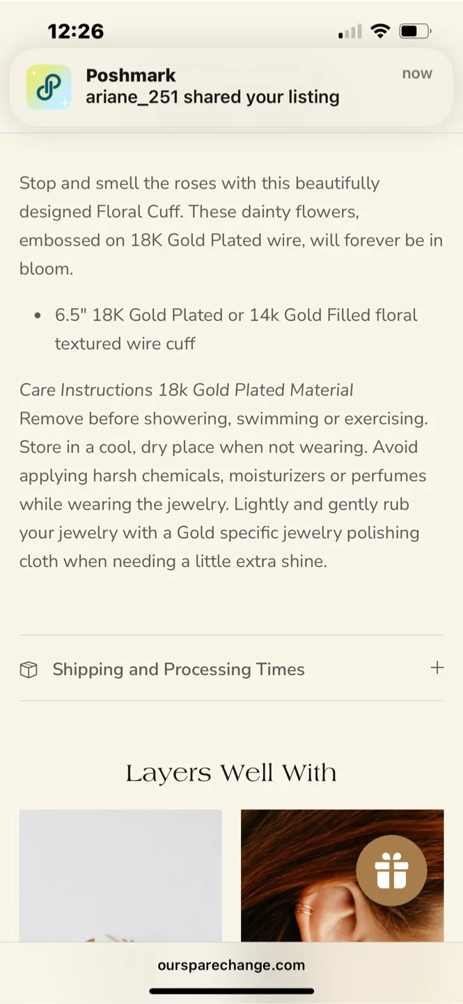 ✨✨Our Spare Change Gold Cuff Bracelet image indicator(6)