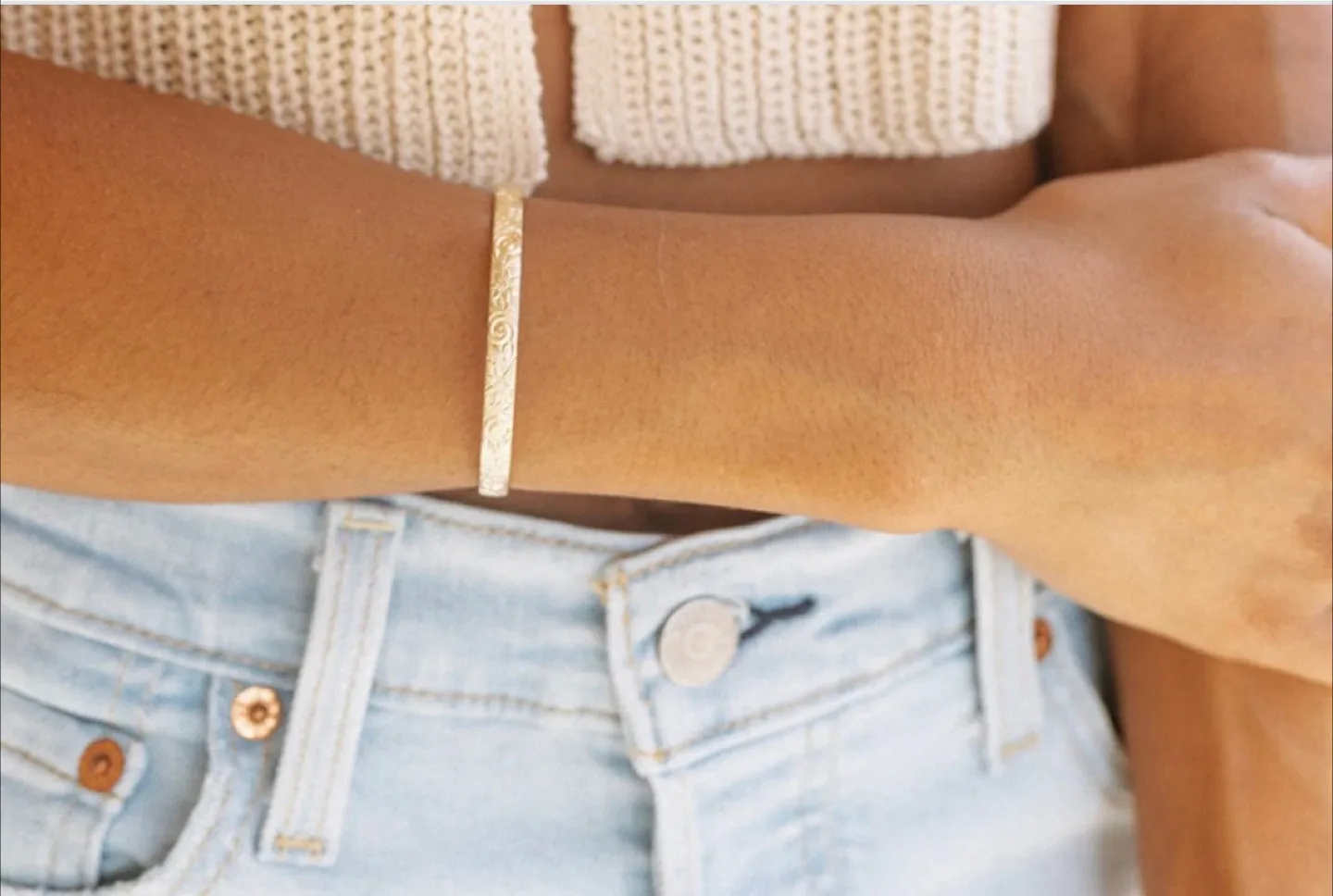 ✨✨Our Spare Change Gold Cuff Bracelet image indicator(5)