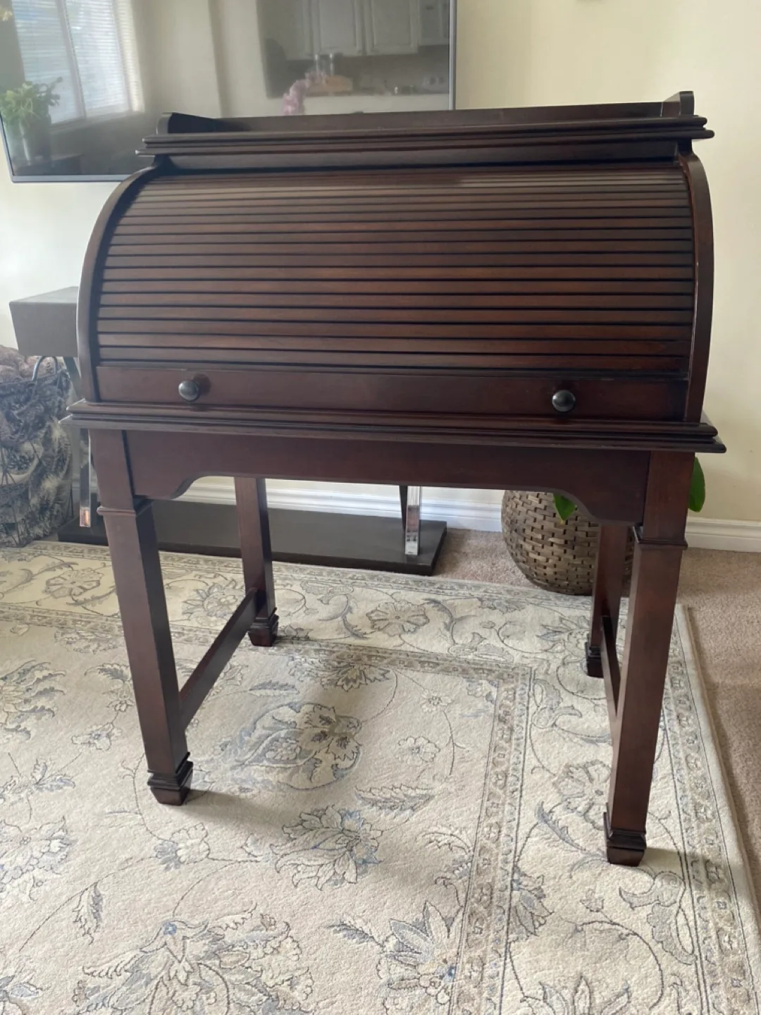 Solid wood, dark walnut,Rolltop Desk thumbnail