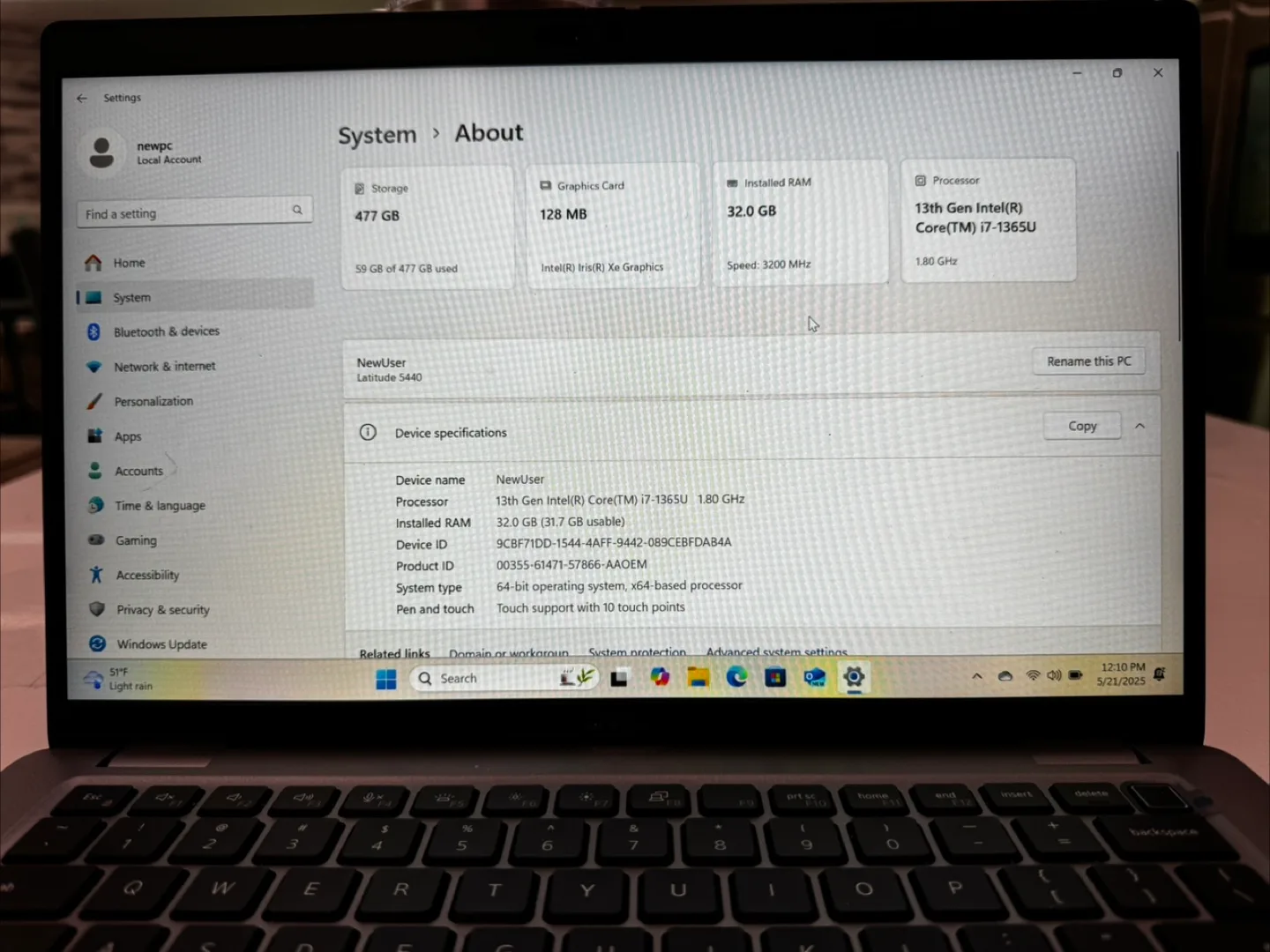 Dell Latitude 5440 – i7 / 32GB / 512GB SSD / Touchscreen image indicator(3)