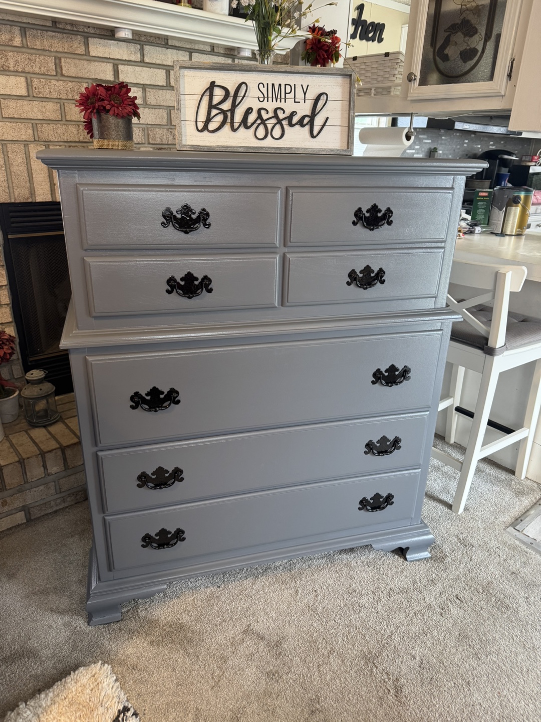 ✨✨ BEAUTIFUL GRAY TALL 7 DRAWER DRESSER BY KLINE ✨✨