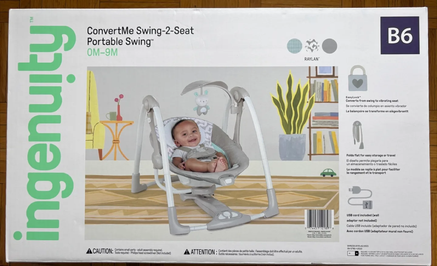 Ingenuity ConvertMe Swing-2-Seat Portable Swing OM-9M thumbnail