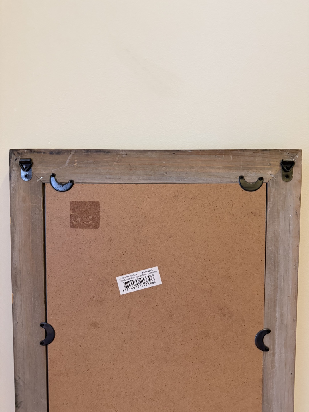 35.5”Shutter Rustic Wall Mirror - photo 3