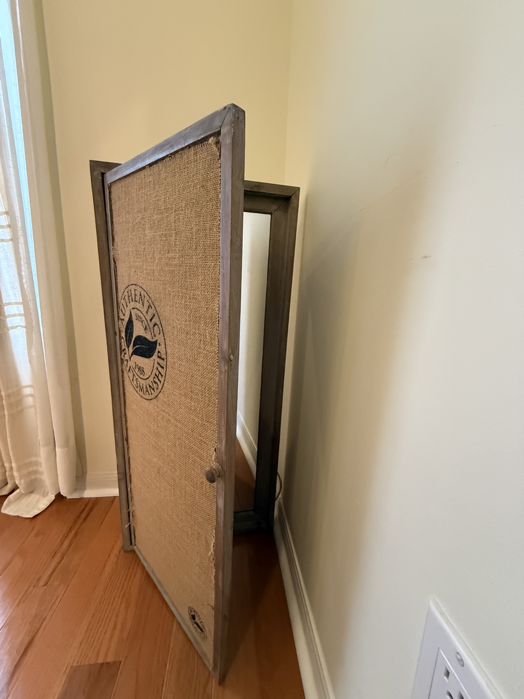 35.5”Shutter Rustic Wall Mirror