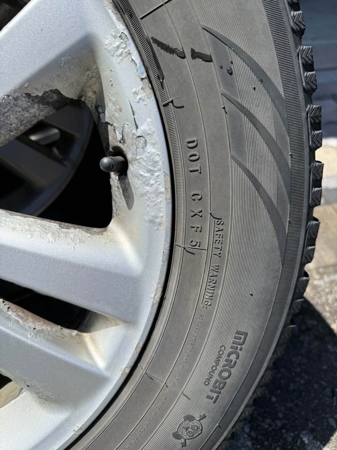 Used Toyota Alloy Rims with Winter Tires - photo 2