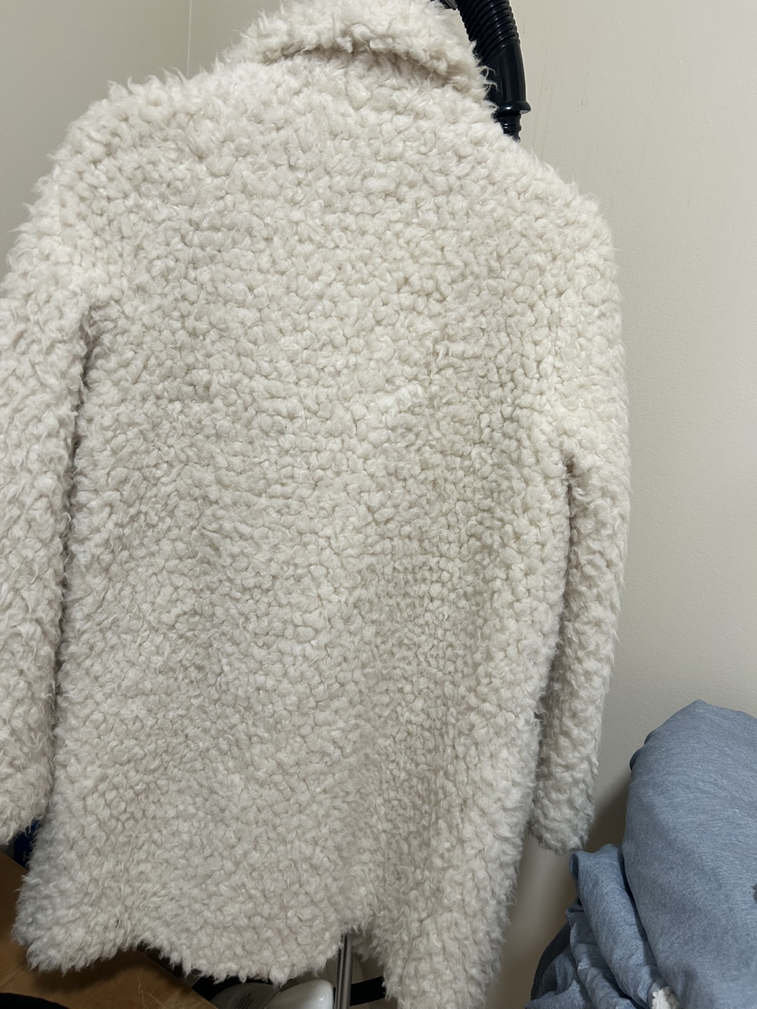 Topshop Cream Teddy Coat - Size 4 - photo 2