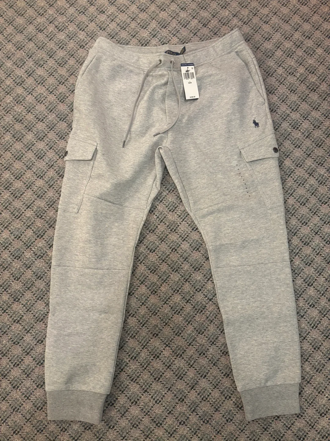 Brand New - Polo Ralph Lauren Cargo Jogger Sweatpants Grey thumbnail