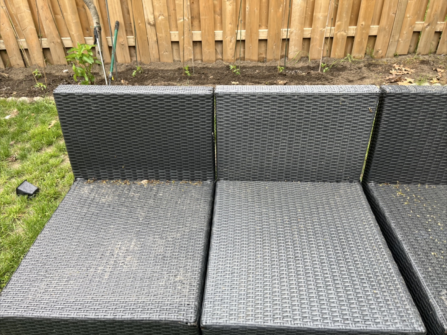 4-Piece Outdoor Wicker Sectional Sofa Set with Coffee Table - photo 2