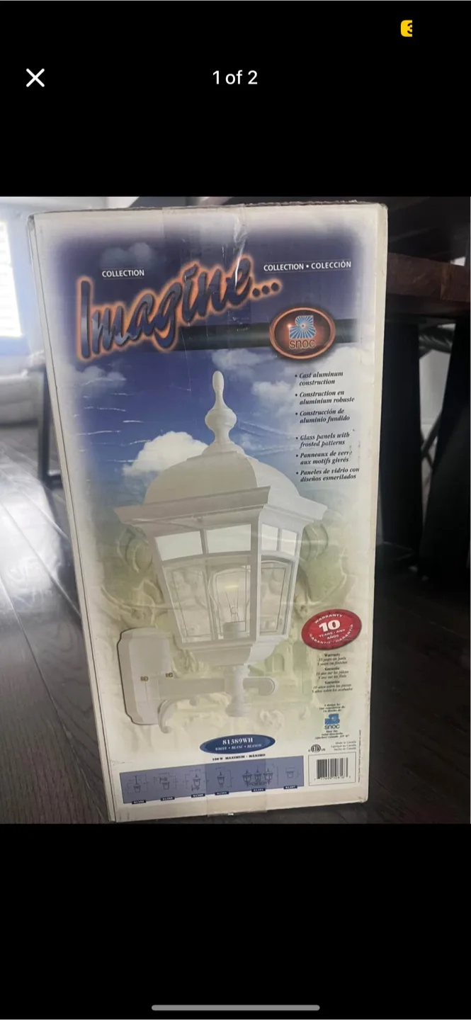 Imagine Outdoor Wall Light Fixture - White - 81389 thumbnail