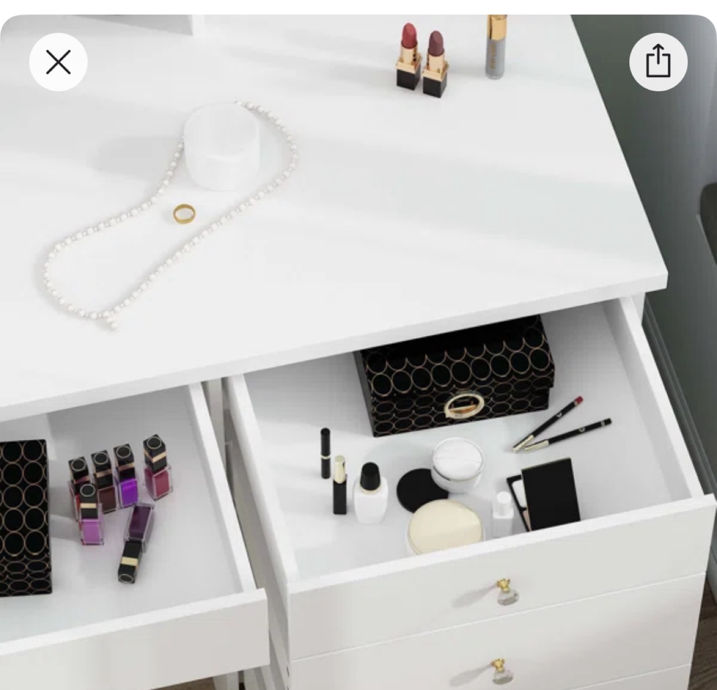 White Vanity Set with LED Mirror - photo 5